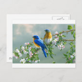 Gemälde-Blume-Vögel-Tiere-Schreibtisch-l- Postkarte (Vorne/Hinten)