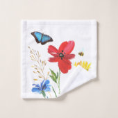 Gemälde Blumengarten Badezimmer Handtuch Set (Waschlappen)