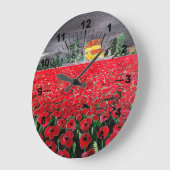 Gemälde Campo de Amapolas von Alfred Fox Große Wanduhr (Winkel)