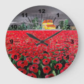 Gemälde Campo de Amapolas von Alfred Fox Große Wanduhr (Vorderseite)
