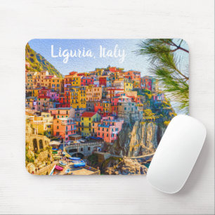 Gemälde Cinque Terre Ligurien Italien Riviera Mousepad