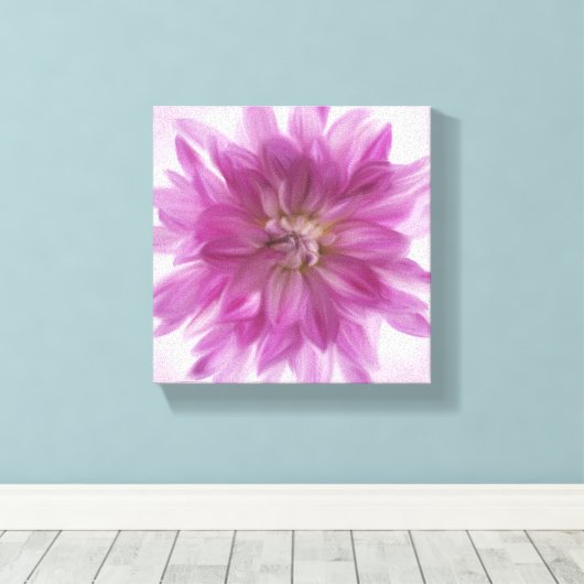 Gemälde Dahlia Kunst - Fuchsia Leinwanddruck (Insitu (Holzboden))