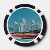 Gemälde der Abu Dhabi Moschee Pokerchips (Rückseite)
