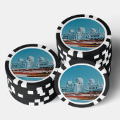 Gemälde der Abu Dhabi Moschee Pokerchips (Stapel)
