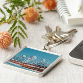 Gemälde der Abu Dhabi Moschee Schlüsselanhänger (Seite)