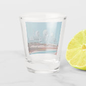 Gemälde der Abu Dhabi Moschee Schnapsglas (Rückseite)