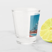 Gemälde der Abu Dhabi Moschee Schnapsglas (Links)