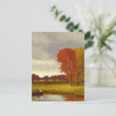 Gemälde der Bäume im Herbst Postkarte (Stehend Vorderseite)
