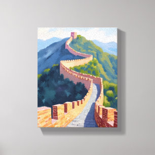 Gemälde der Chinesischen Mauer Leinwanddruck