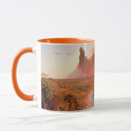 Gemälde der Frederischen Kirche, Cotopaxi, Ecuador Tasse (Links)