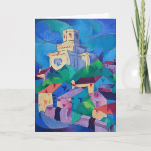 Gemälde der Kirche in Royat, Frankreich - Karte (Vorderseite)