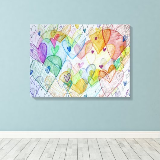 Gemälde der Leinwand (Insitu (Holzboden))