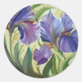 Gemälde der romantischen Irisis Runder Aufkleber (Vorderseite)