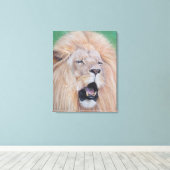 Gemälde der Tierwelt von Löwen, die große Katzenku Leinwanddruck (Insitu (Holzboden))