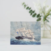 Gemälde der USS Albany Postkarte (Stehend Vorderseite)