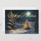 Gemälde der Winterruhe Weihnachtsnacht Karte (Vorderseite)