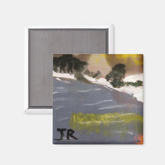 Gemälde der Wintersachtszene mit Jamimagnet Magnet (Vorderseite/Rückseite)