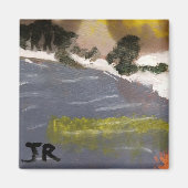 Gemälde der Wintersachtszene mit Jamimagnet Magnet (Vorne)