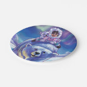 Gemälde des Bärenbusses Pappteller (Schrägansicht)