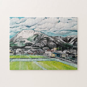 Gemälde des Berges Fuji von Alfred Fox Puzzle
