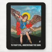 Gemälde des Erzengels Michael von Alfred Fox Mousepad (Vorne)
