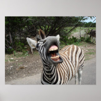 Gemälde des fröhlich zebrafarbenen poster