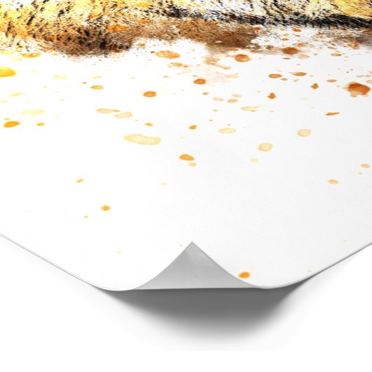 Gemälde des Löwen Poster (Ecke)