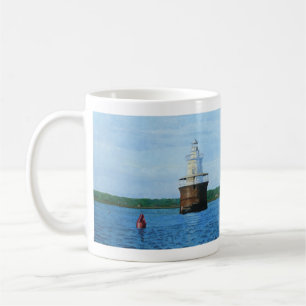 Gemälde des Lubec Channel Leuchtturms Kaffeetasse