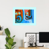 Gemälde des modernen Interieurs Poster (Heimbüro)