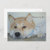 Gemälde des nachdenklichen Hundes an dich Postkarte (Vorne/Hinten)