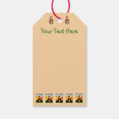 Gemälde des niedlichen Hasen lächelnd Geschenkanhänger (Rückseite)