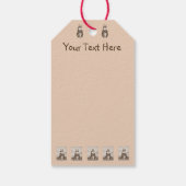 Gemälde des niedlichen Hasen lächelnd Geschenkanhänger (Rückseite)