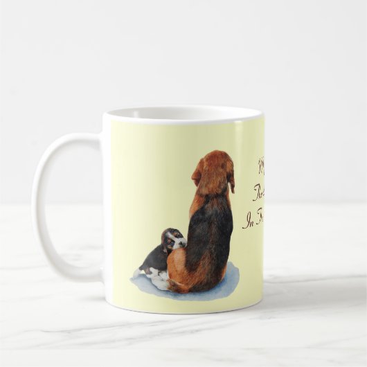 Gemälde des niedlichen Welpen-Beagle Kaffeetasse (Links)