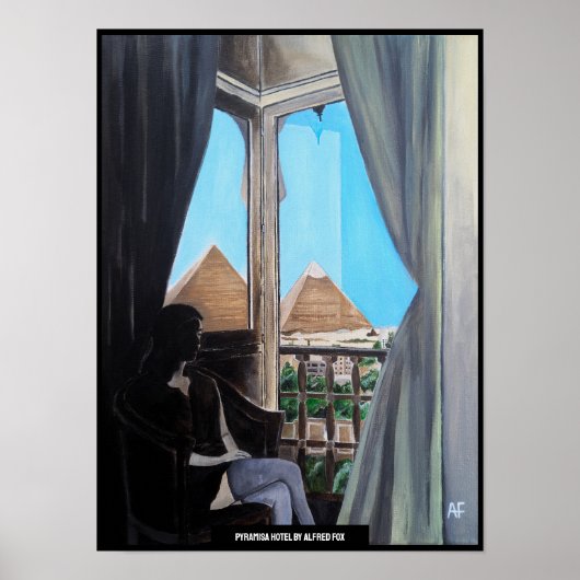 Gemälde des Pyramisa Hotels von Alfred Fox Poster (Vorne)