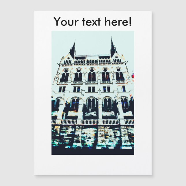 Gemälde des ungarischen Parlaments Magnetkarte (Vorderseite)