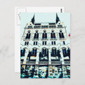 Gemälde des ungarischen Parlaments Postkarte (Vorne/Hinten)