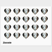 Gemälde dia del muerte skull Herz-Aufkleber (Blatt)