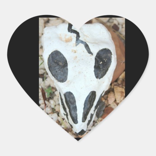 Gemälde dia del muerte skull Herz-Aufkleber (Vorderseite)
