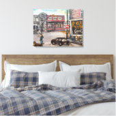 Gemälde "Downtown Willoughby Dog Walk" Leinwanddruck (Insitu (Schlafzimmer))