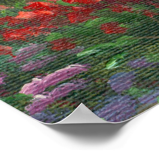 Gemälde einer Blume bedeckt Gazebo im Sommer Poster (Ecke)