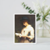 Gemälde einer lesenden Frau Postkarte (Stehend Vorderseite)