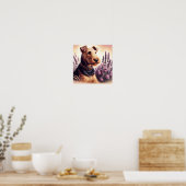Gemälde eines alten Airedale Terriers Poster (Küche)