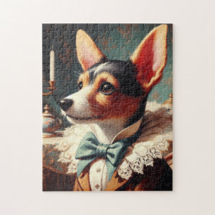 Gemälde eines alten Toy Fox Terriers Puzzle
