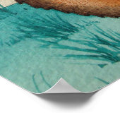 Gemälde eines braunen Hasen Poster (Ecke)