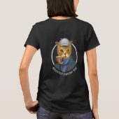 Gemälde eines Detektivkatzen-T - Shirt (Rückseite)