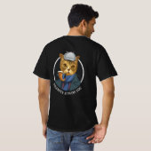 Gemälde eines Detektivkatzen-T - Shirt (Schwarz voll)