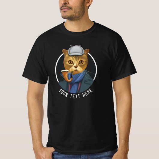 Gemälde eines Detektivkatzen-T - Shirt (Vorderseite)