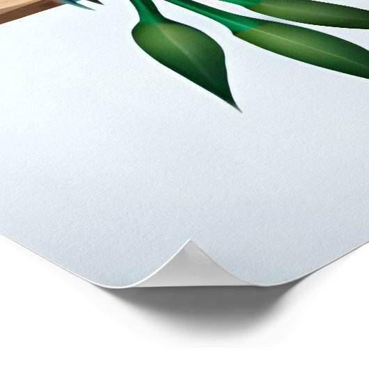 Gemälde eines Papagei unter einem Regenbogen von B Poster (Ecke)