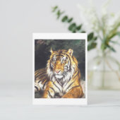 Gemälde eines Tigers Postkarte (Stehend Vorderseite)