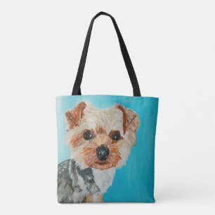 Gemälde eines Yorkshire Terriers von Alfred Fox Tasche